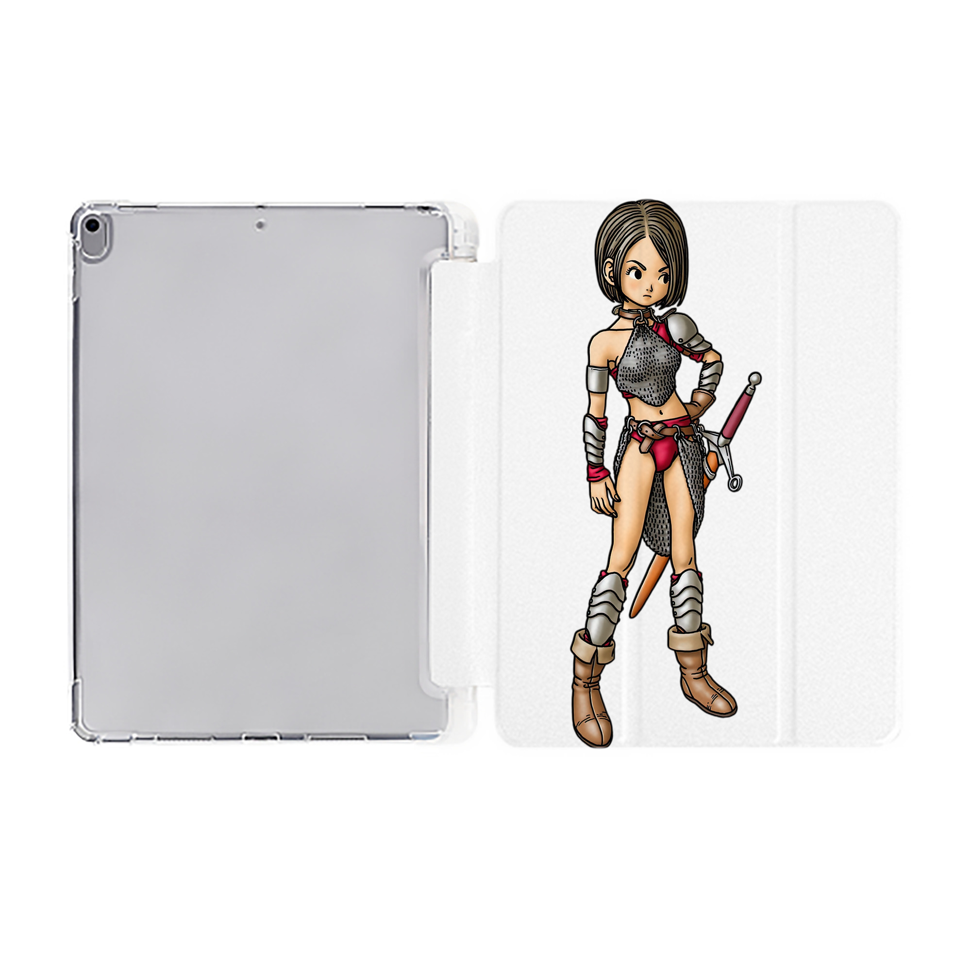 （画像用） ドラゴンクエスト Doragon Kuesuto Dragon Quest IPad ケース ペン収納付き 三つ折りスタンド PUレザー×シリコン 対応機種9.5/10.5/10.9インチ